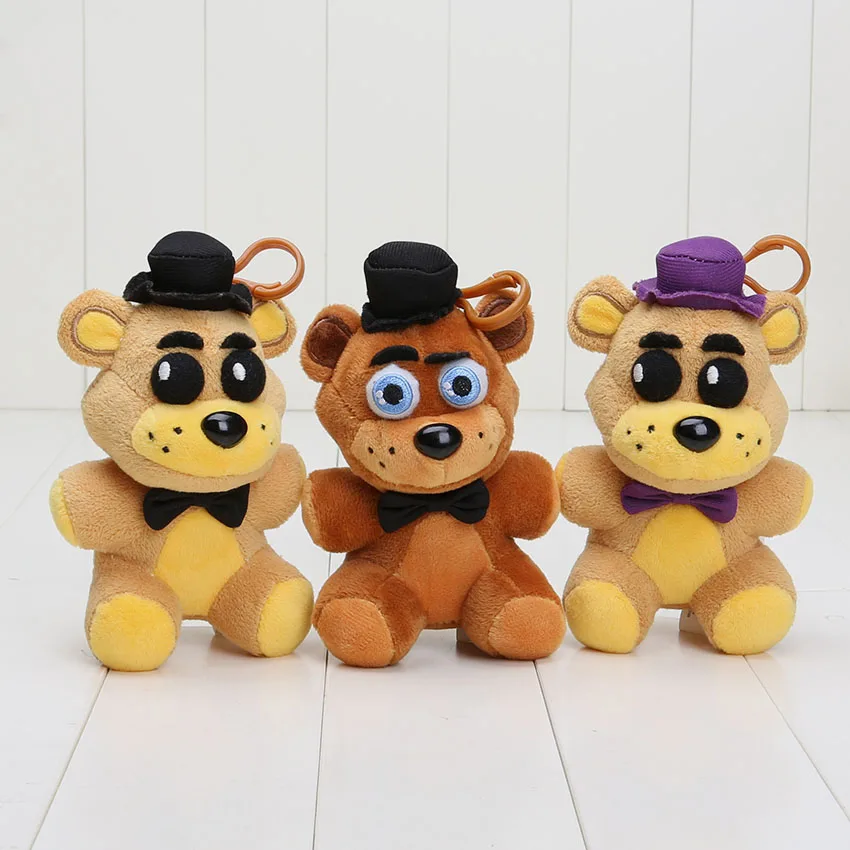 14cm FNAF Plush Keychain - Five Nights at Freddy's Plush Toys - Freddy Fazbear, Chica, Mangle, Foxy, Bonnie - Plush Bag Pendant Toy image 3