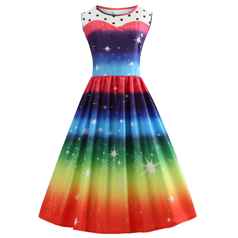 

17 colors Summer Dress Women Elegant Casual Dresses Colored Print Vintage Jacquard A-line Short Party Dress Plus Size vestidos