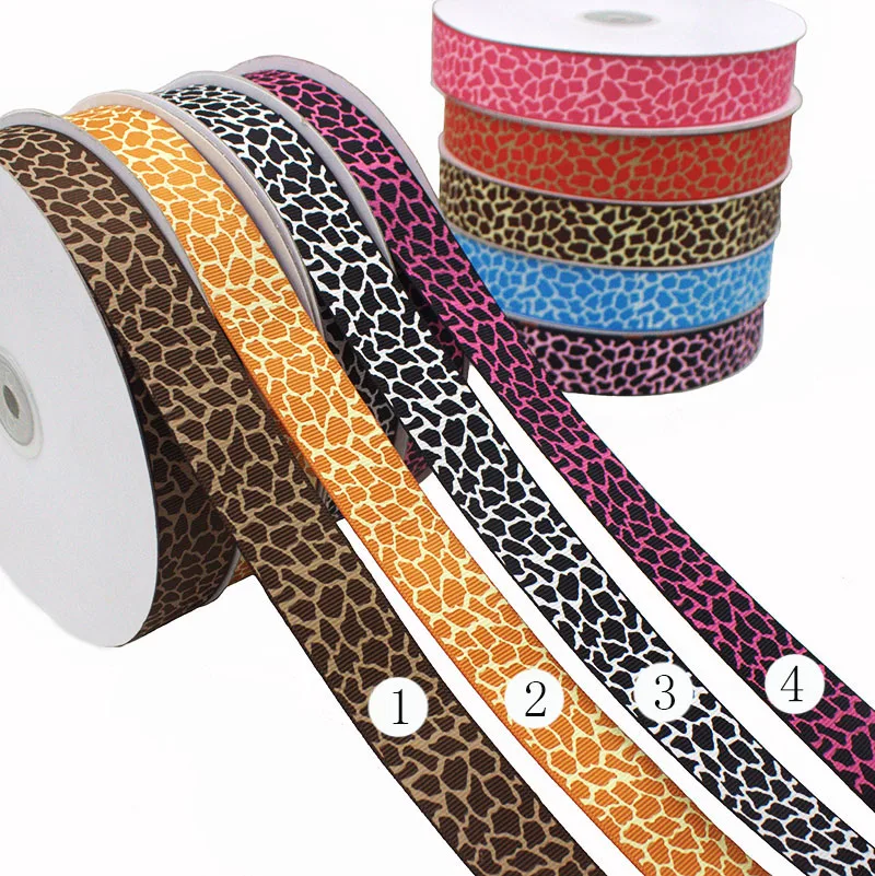 [IuBuFiGo] 5/8 &quot(16 мм) Принт животного жирафа Grosgrain лента для одежды 10Y | Дом и сад