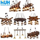 Ретро-бар промышленный ветер Лофт из массива дерева личность Ресторан Кофейня промышленная люстра