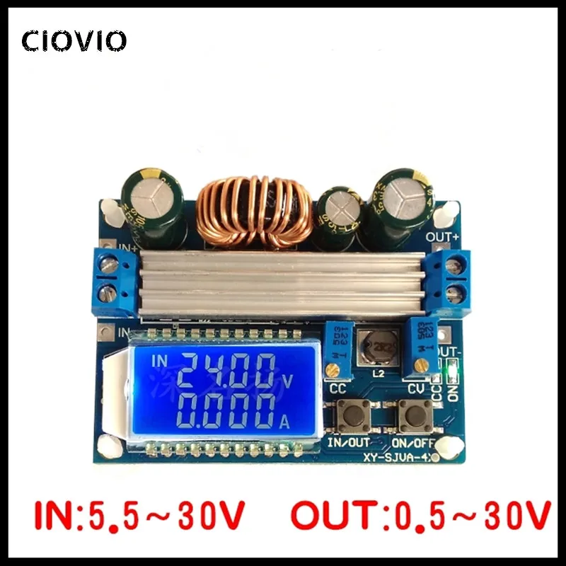 DC Automatic Boost/Buck Converter CC CV Power Module 0.5-30V 4A Adjustable Regulated power supply Voltmeter ammeter | Обустройство