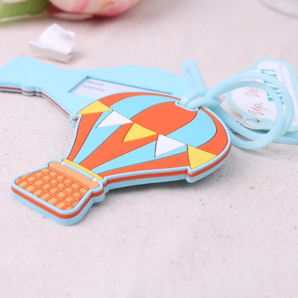 

50pcs/Lot NEW Wedding Favors "Up, Up & Away" Hot Air Balloon Luggage Tag Rubber Luggage Tags Bridal Shower Favor FREE SHIPPING