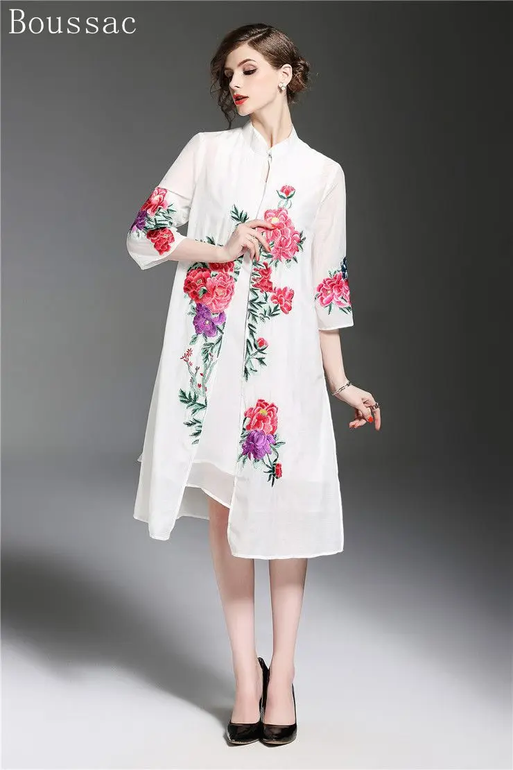 

Женская Солнцезащитная верхняя одежда в китайском стиле, с вышивкой пионов, большого размера