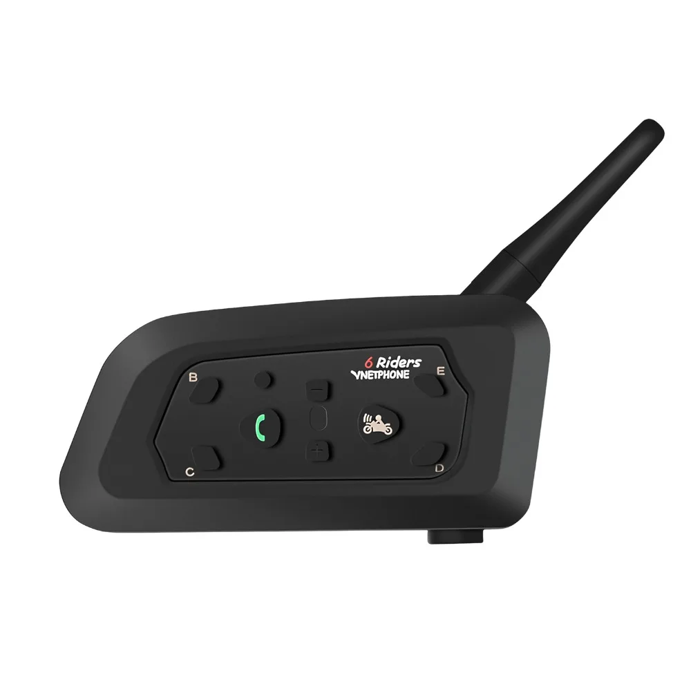 2 шт. V6 мотоциклетный домофон Bluetooth шлем гарнитуры для 6 гонщиков переговорные 1200 м беспроводной Intercomunicador мото Поддержка MP3