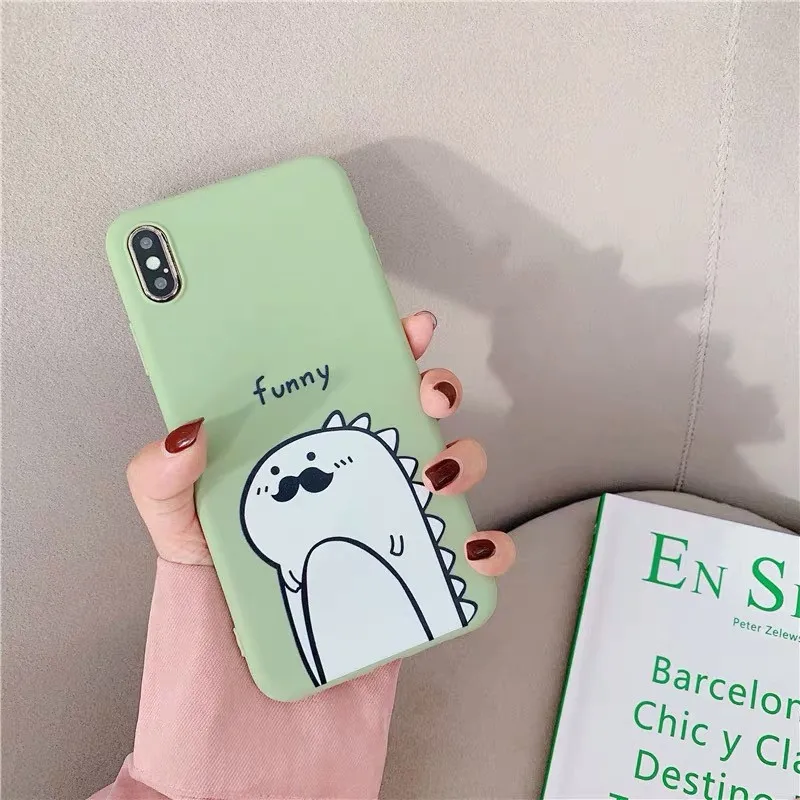 Чехол Lovebay с забавным динозавром из мультфильма для iPhone X 7 plus 8 XR XS Max Мягкий ТПУ 5 5S