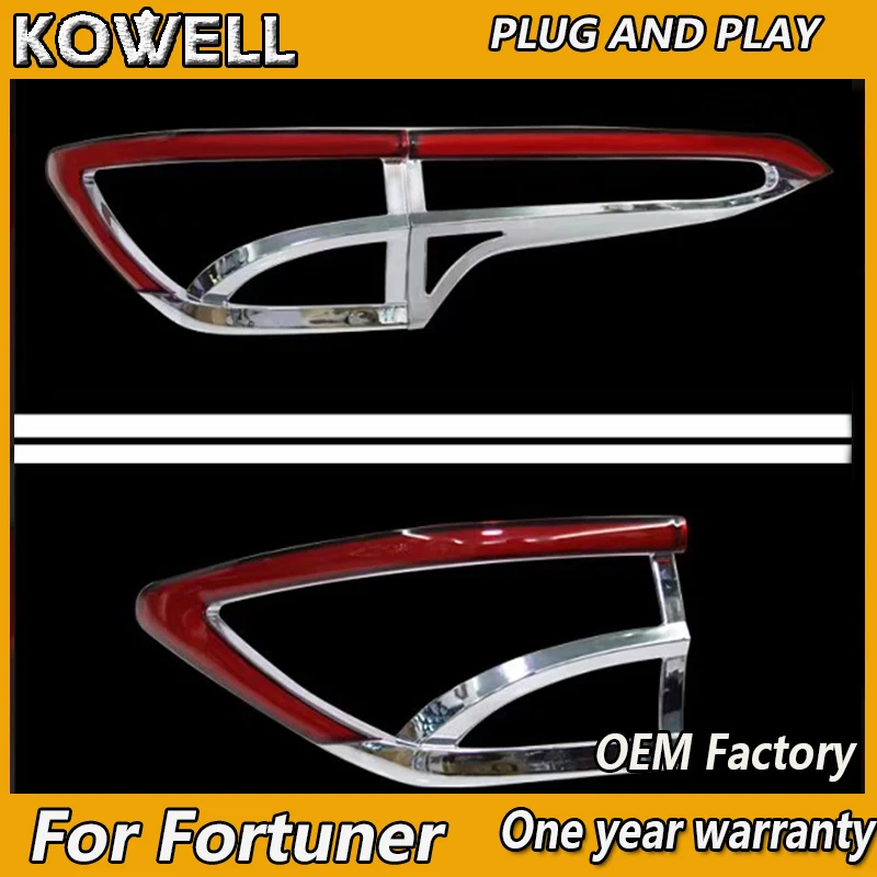 KEWOLL car styling for 2016-2018 Toyota fortuner taillight cover light drl+signal+brake 4pcs | Автомобили и мотоциклы