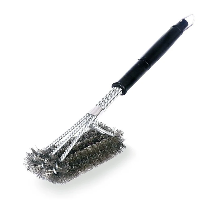Non-stick Barbecue Grill BBQ Brush Stainless Steel Wire Bristles Cleaning Brushes With Handle Durable Cooking Tools Accessories | Дом и сад