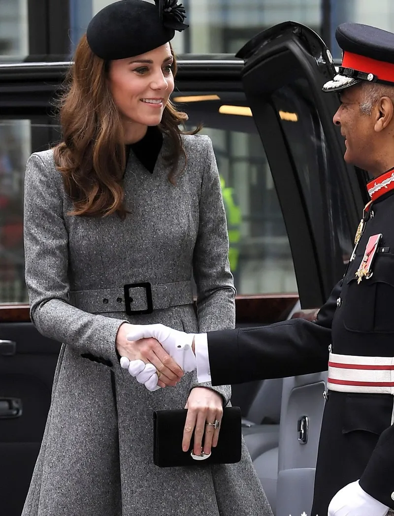 Женское шерстяное платье трапеция Kate Middleton серое дизайнерское принцессы с