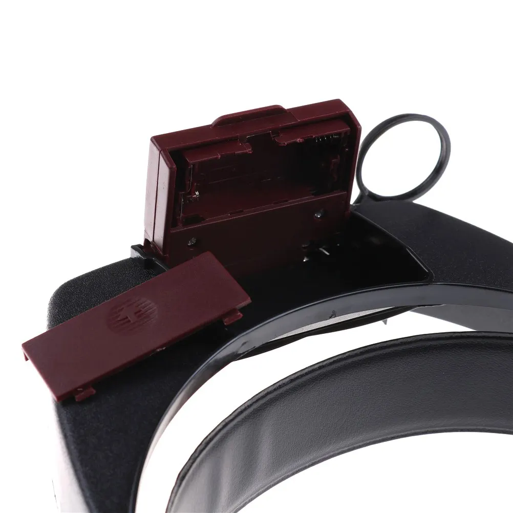 

2 LED Light Headset 10 X Magnifier Head Magnifying Glass Lens Loupe with LED Light for Handcraft / Repairing
