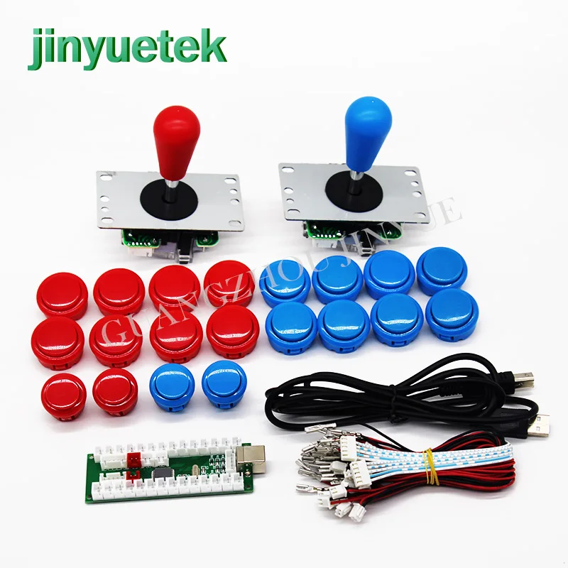 Аркадная Кнопка джойстик DIY kit с USB кодер 8 канальный видеорегистратор аркадный и 20 Sanhe кнопки поддерживают