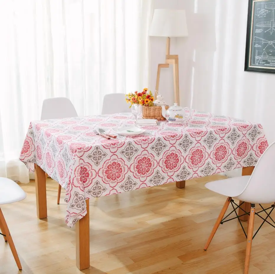 Fashion Linen Mandala Flower Dinner Tablecloth Simple Home Decor Round 140x140 High Quality Toalha De Mesa | Дом и сад
