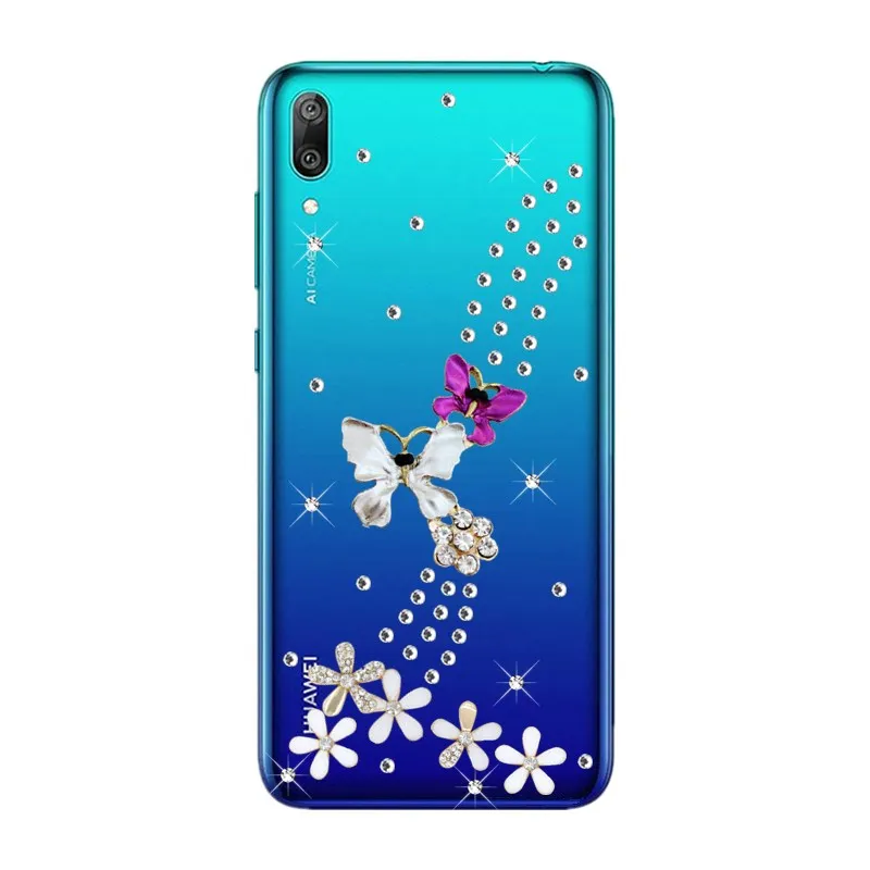 Bling Crystal Diamond Rhinestone Cover Case for Huawei Y7 pro 2019 Y9 Y6 Y5 prime 2018 P Smart P30 P20 Mobile Phone |
