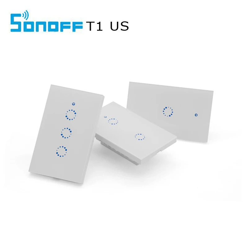 Sonoff T1 США умный Wifi настенный светильник переключатель 1 2 3 Банды сенсорный/WiFi/315