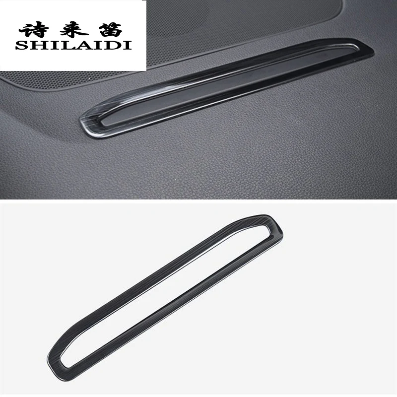 

Car Styling Interior Navigation Decorative Frame Cover sitcker strip Trim For Audi q7 2016-2018 stainless steel Auto Accessories