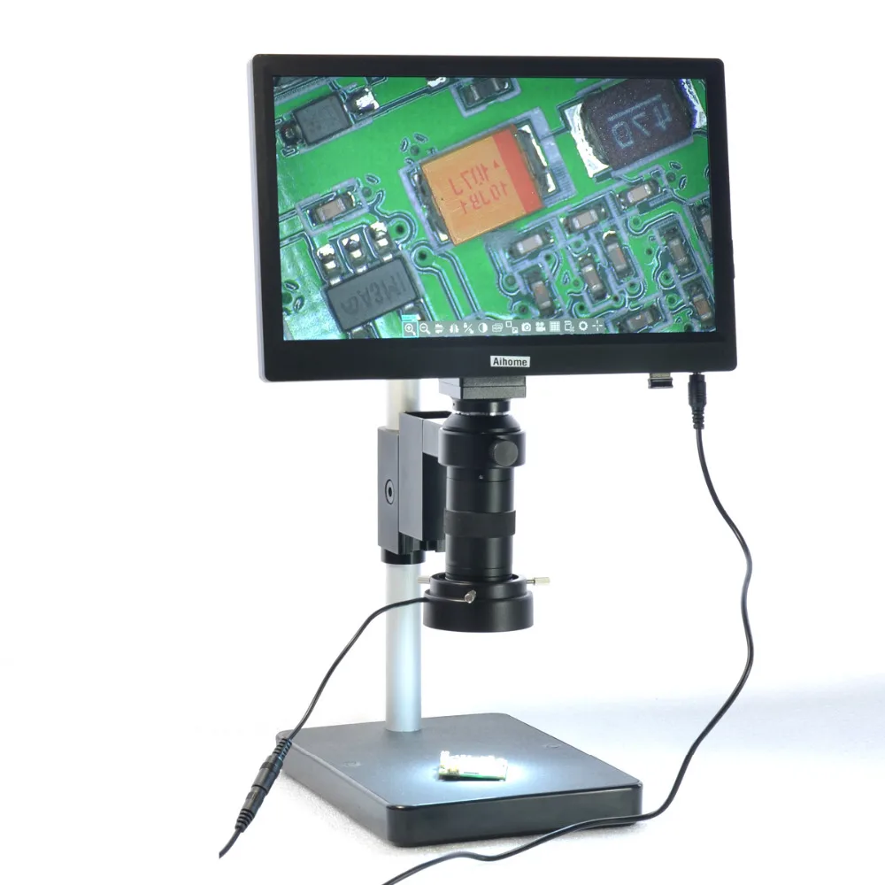 Цифровая промышленная микроскопическая камера USB 11 1 МП HD дюймов + настольная