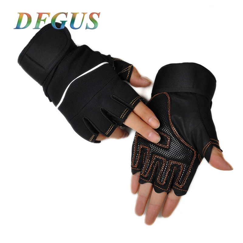 

Newly Design Outdoor Sport Gym Gloves Workout Weight Lifting Training Fingerless Fitness Gloves PC014 Free Shipping
