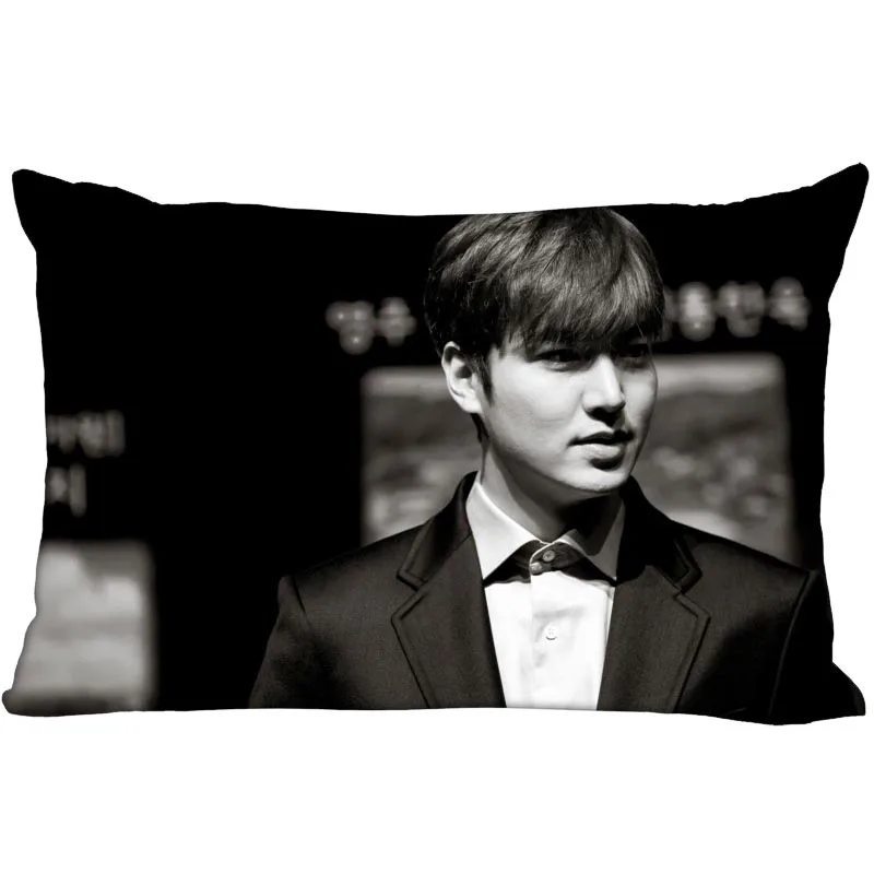 KPOP star Lee Min Ho прямоугольная наволочка с двухсторонним принтом сатиновая для