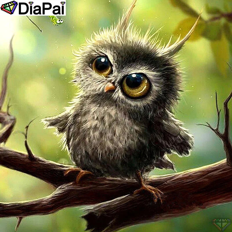 

DiaPai Diamond Painting 5D DIY 100% Full Square/Round Drill "Animal owl" Diamond Embroidery Cross Stitch 3D Decor A24518