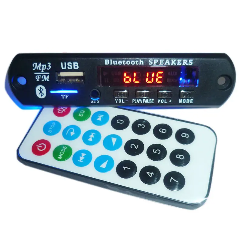 Плата декодера MP3 WMA 12 В аудио модуль с дистанционным управлением 3 5 мм AUX Bluetooth USB