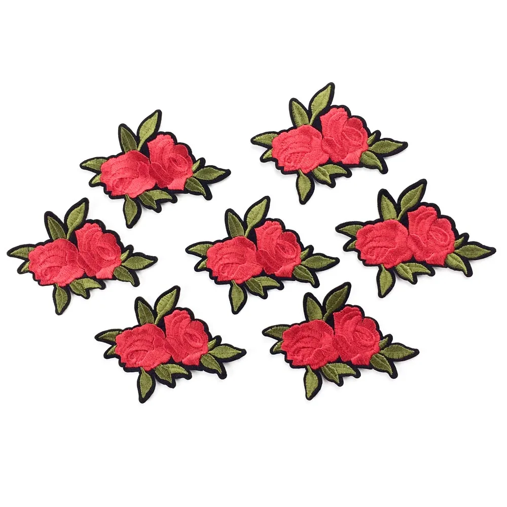 10 шт. патчи с вышивкой в виде цветка розы|embroidered iron|iron on patchesembroidered iron patches |