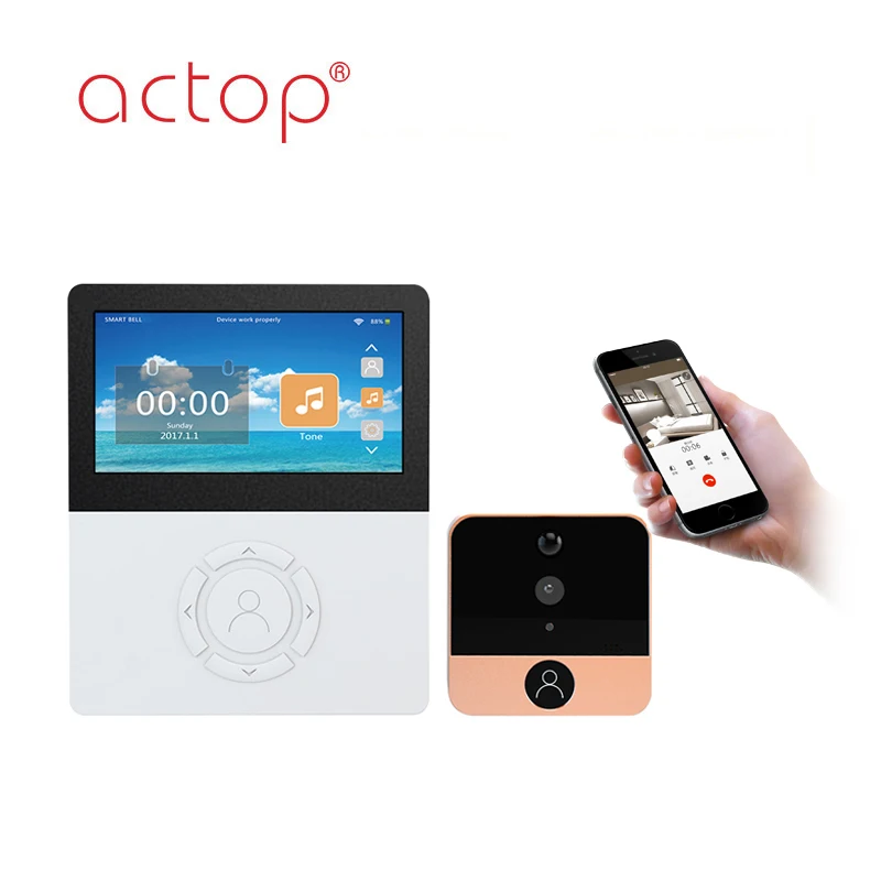 4.5 Inch WIFI Video Deurtelefoon Met Indoor Monitor