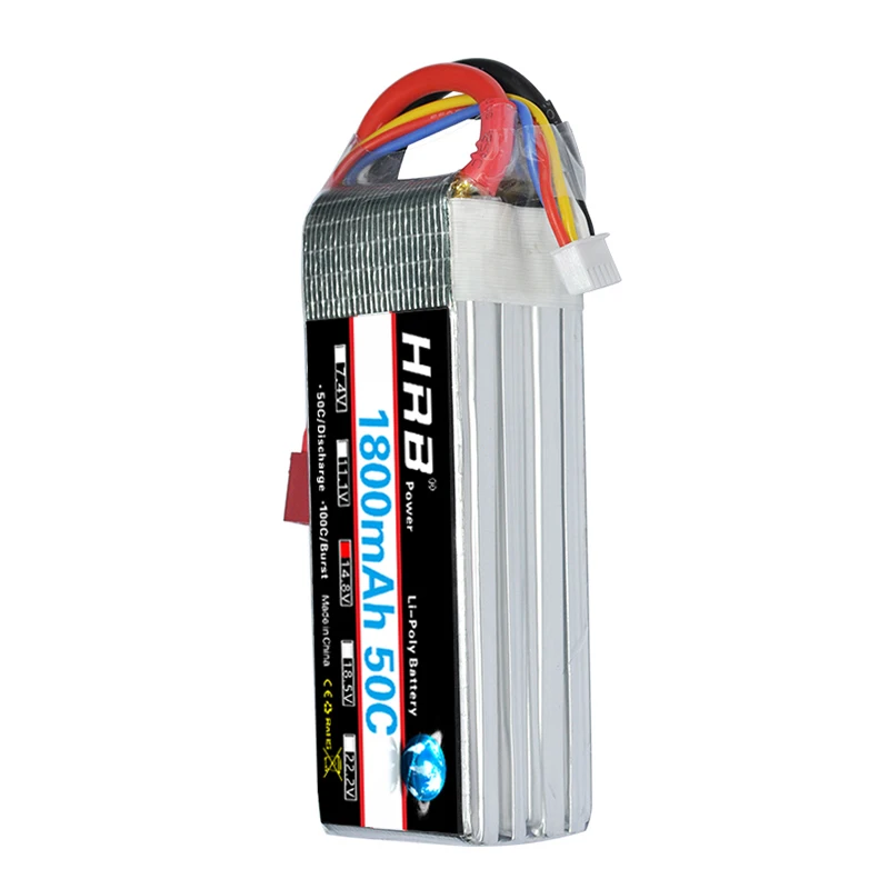 Батарея HRB RC Lipo батарея 14 8 в 1800 мА/ч 50C MAX 100C перезаряжаемая для вертолета