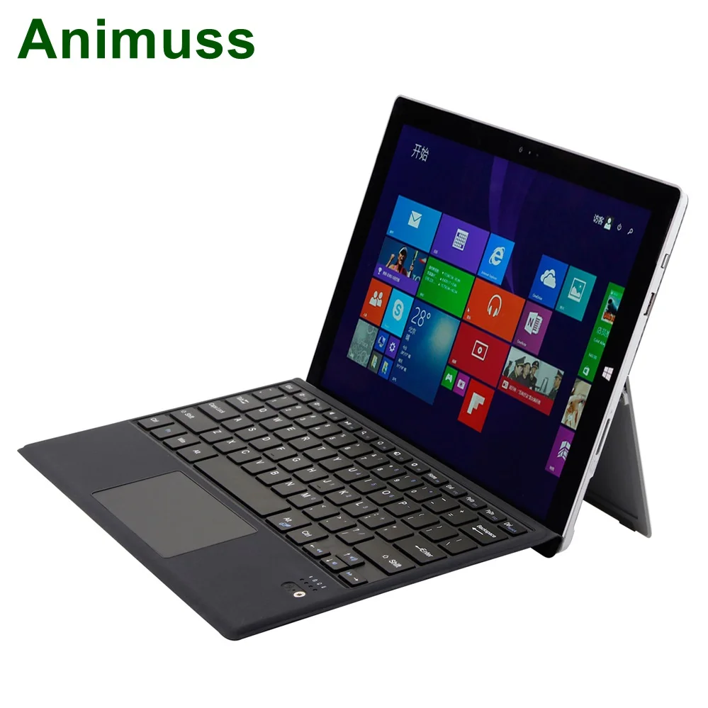 Animuss тонкая магнитная беспроводная клавиатура с сенсорной панелью для microsoft Surface