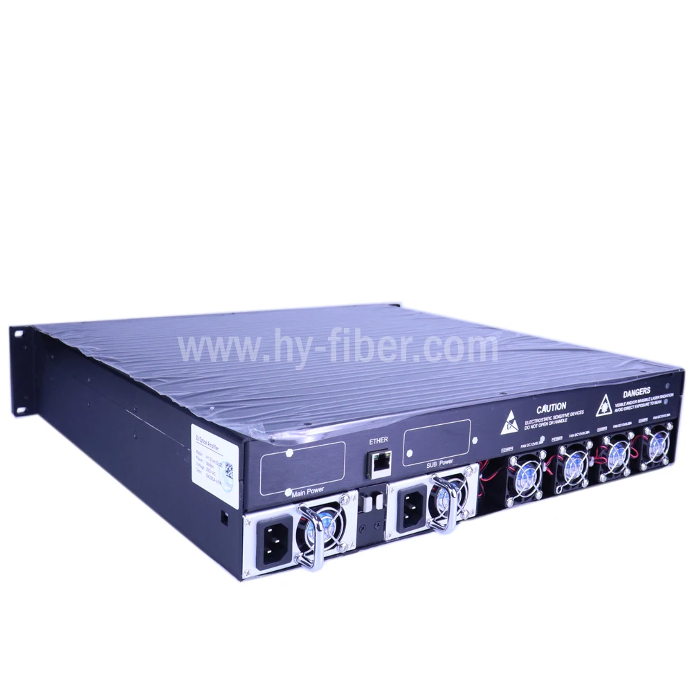 32 способа CATV 1550nm оптический усилитель 20 дБм с WDM EDFA SC/APC волоконный порт Двойной