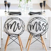 2pcsset mr mrs rustic wedding sign decor ideas for chairs hanging signs mariage party decorations wooden wedding decoration