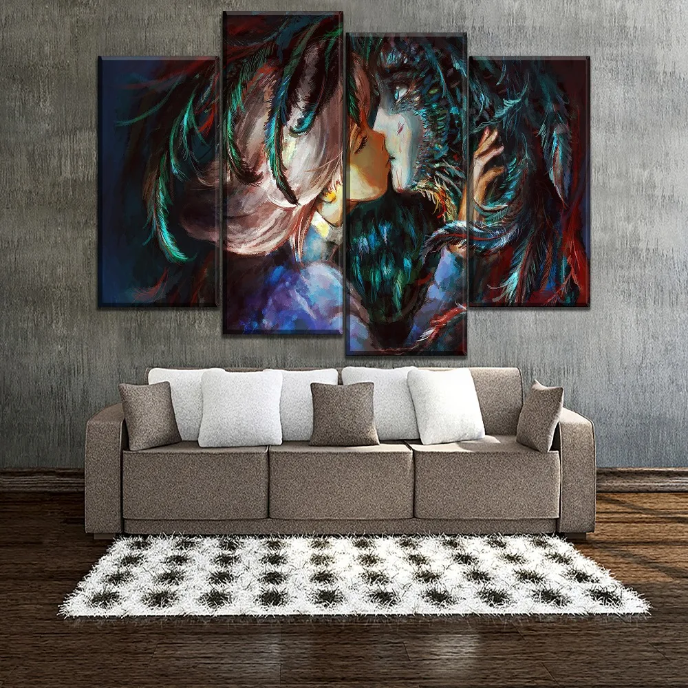 Модульная холст с героями из мультфильмов Картина маслом Wall Art домашний