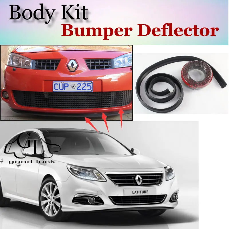 Дефлектор губ на бампер для Renault Latitude / Samsung SM5/сафрановая Передняя юбка спойлера