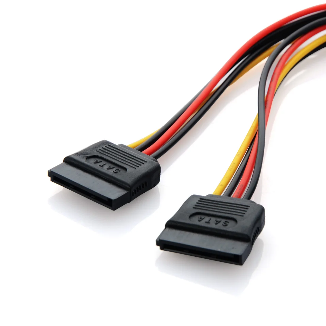15 Pin SATA штекер на 2 мама мощность HDD разветвитель соединительный кабель Кабель