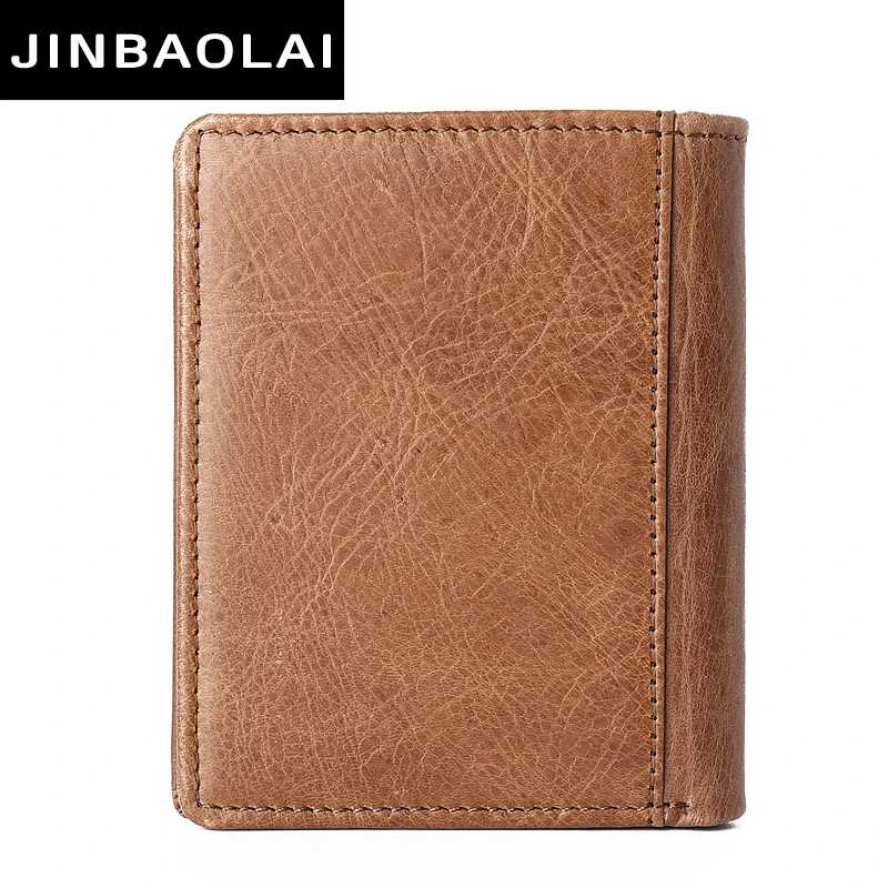 100% Real Leather Mini Wallets Brown Cow Thin Wallet Card Holder Short Design Fashion Handmade Small purse walet|designer pursefashion |
