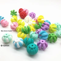 chengkai 50pcs bpa free loose silicone lantern beads diy food grade baby pacifier dummy teething toy accessories beads