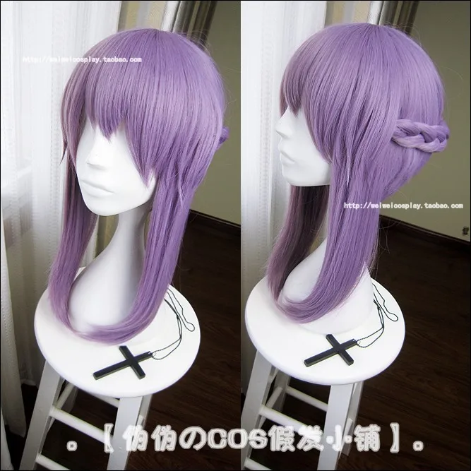 Парик для косплея Owari no Seraph Of The End Shinoa Hiragi термостойкий фиолетовые волосы|Костюмы