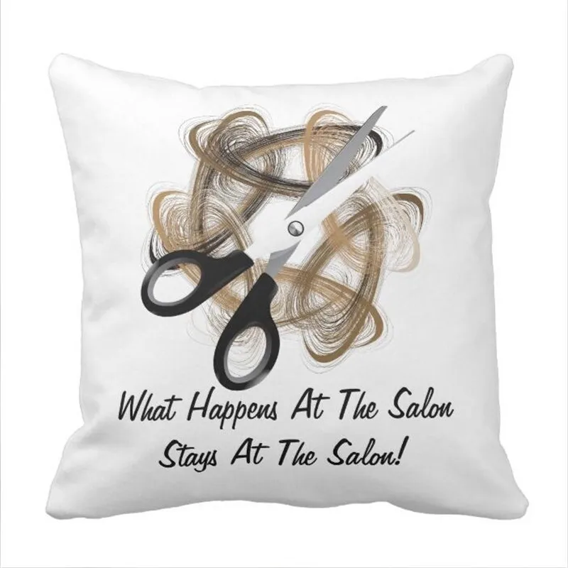 

Stays At Salon Throw Pillow case