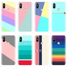 Розовый чехол в полоску для телефона Xiaomi MiA1 MIA2 Mi8, Мягкая силиконовая задняя крышка для Xiaomi Mi A1 A2 Lite 8 SE 5 5C 5S 5X 6 6X Plus