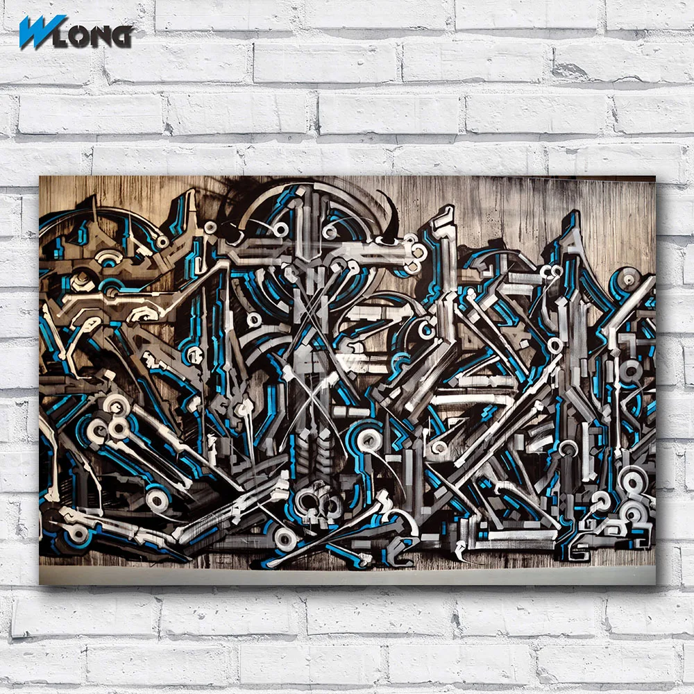 Картина маслом большого размера Retna Graffiti on the street рисунок на холсте для гостиной и