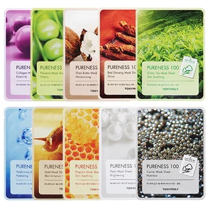 Маска для лица Pureness 100, 1 шт., Корейская маска для лица, увлажняющая, Антивозрастная, сужающая поры, корейская косметика T. MZ диджей