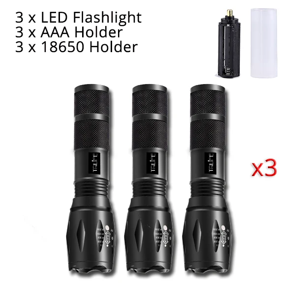 

TRLIFE тактический фонарик E17 8000лм белый 1/3/5 шт