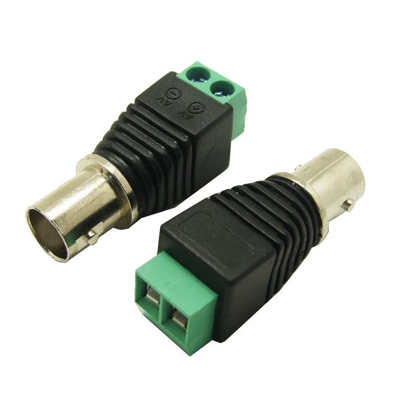 

10pcs /lot Coaxial Cat5 Cat6 BNC Connector Female Video Balun CCTV Connector Accessories BNC Female Jack Plug