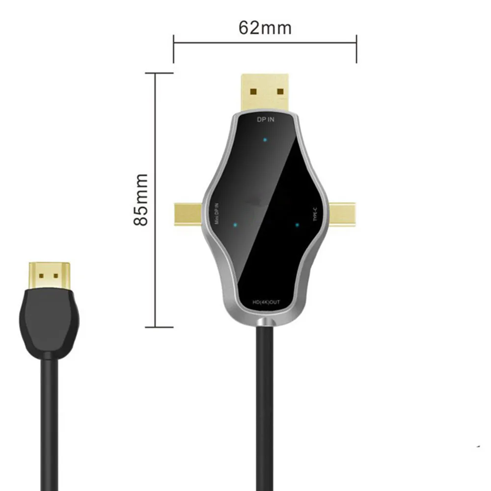 Адаптер HDMI 3 в 1 USB Type C 4K 30 Гц|Кабели HDMI| |