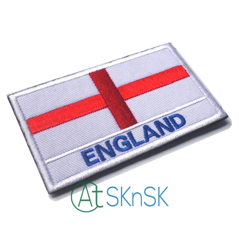 

50pcs /set UK Flag Patches For Clothes Jeans England Embroidered Iron On Patch Badges Applique Clothing Decor Accessory new