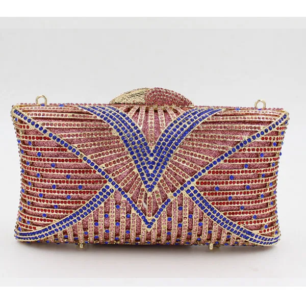 Сумка женская фиолетовая с бриллиантами и стразами|evening bags|day clutchesbags female |
