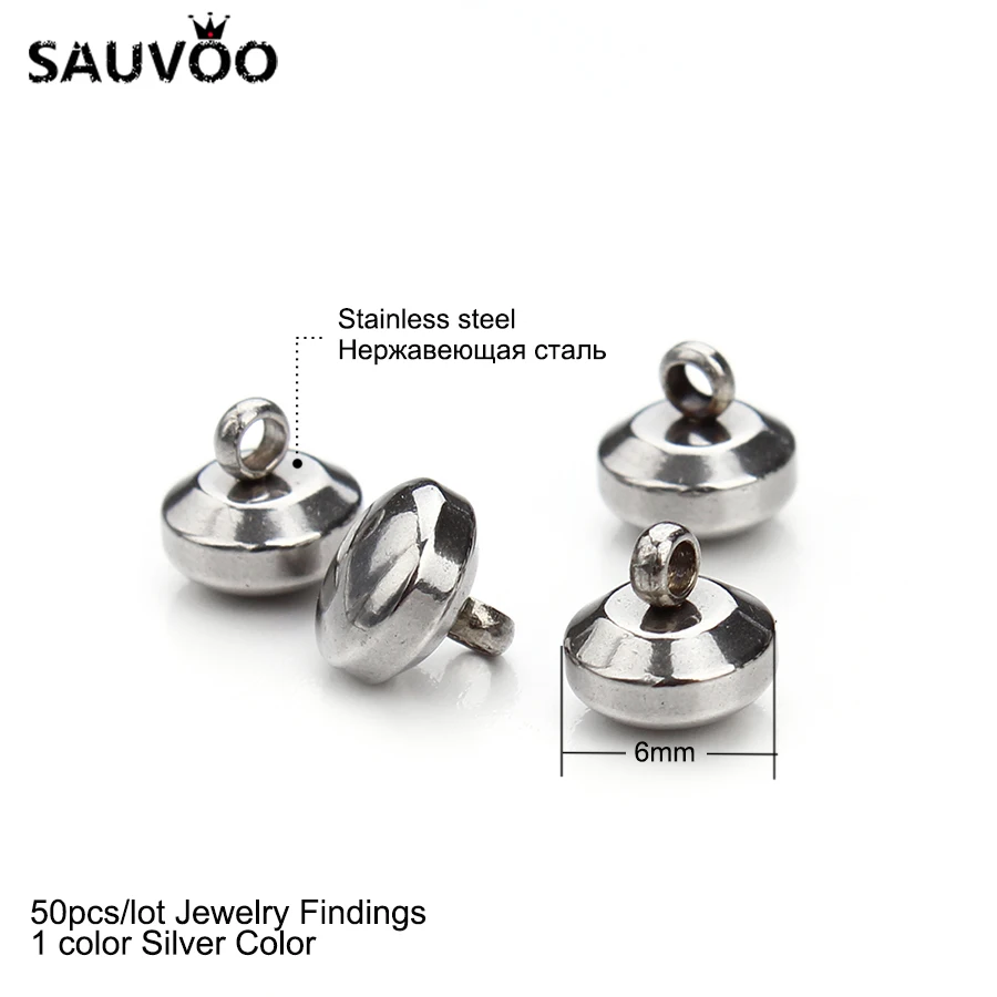 50 шт. подвески из нержавеющей стали 6 х6 мм|bails for pendants|charm bails beadssilver pendant bail |