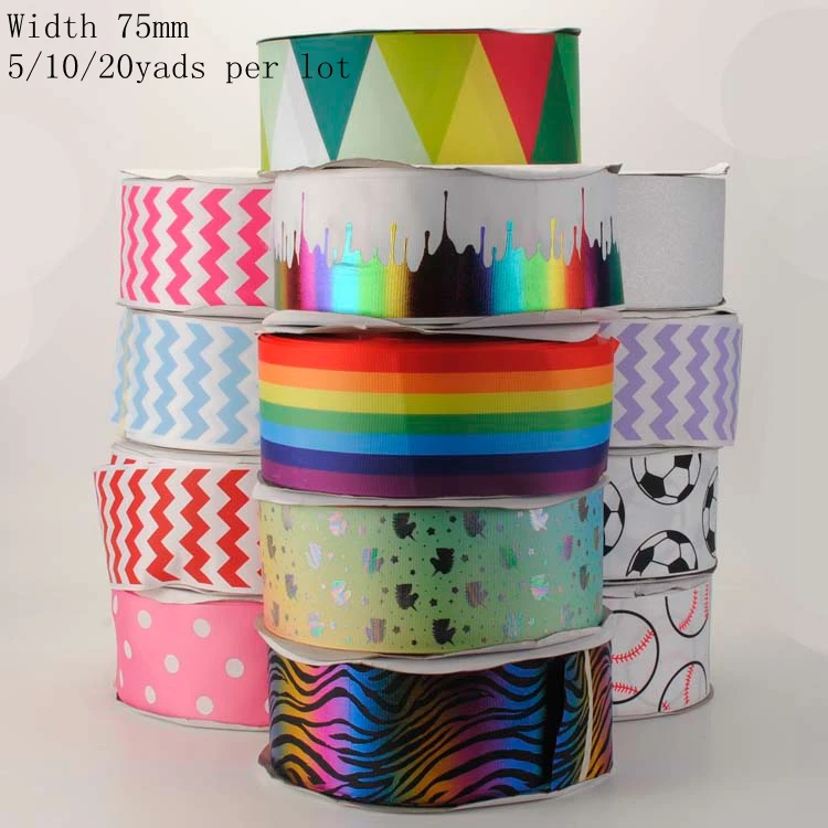 5/10/20Y модные живой узор смешанный Размеры Стиль Grosgrain ленты и атласной лентой в