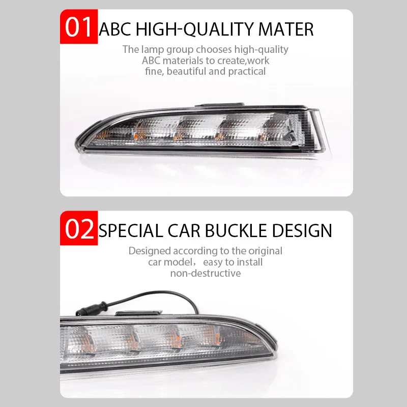 hlxg Car Flashing For Volkswagen Scirocco R 2010 - 2014 LED DRL Daytime Running Light Daylight driving yellow turn Signal lamp | Автомобили