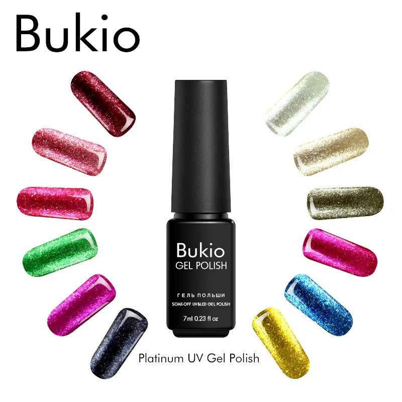 Маникюрный Платиновый лак Bukio гибридный для ногтей полуперманентный Гель Vernis с
