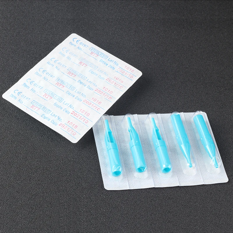 

YILONG 7RT Tattoo Tips 50pcs Blue Disposable Tattoo Tips 7RT High Quality Plastic Tips For Tattoo Machine Supplies Free Shipping