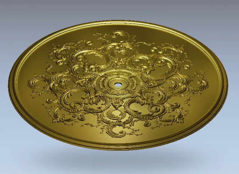 

3D Round plate ring Relief Model in STL format for CNC Router Carving Engraving Artcam aspire R66